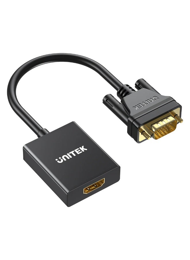 يوني تيك VGA to HDMI Adapter with Audio & USB Power – 1080p@60Hz, Plug & Play, Uni-Directional VGA to HDMI Converter for PC, Laptop, TV & Monitor - Image 2